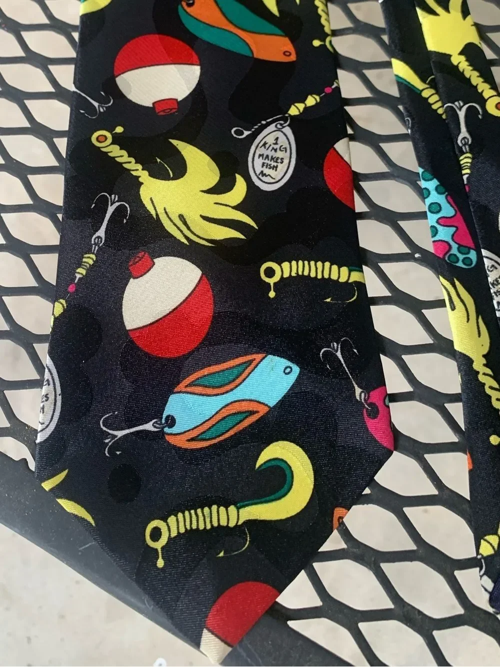 Vintage Fisherman Fishing Tie